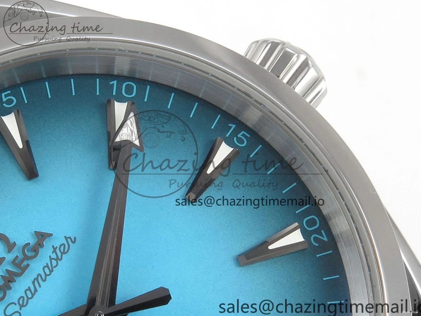 0102 Efficient Seamaster 150M SS VSF 1:1 Best Edition Turquoise Blue Dial on SS Bracelet A8900 Super Clone 7661